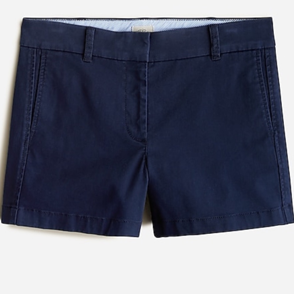 J. Crew Navy Blue 3.5” 100% Cotton Best Selling Stretch Classic Chino Shorts EUC